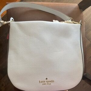 Kate Spade Lexy Pebbled Leather Shoulder Bag Pale Hydra